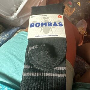 Bombas Men's Charcoal and Gray Casual Socks Size L